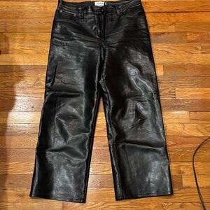 Agolde Shiny Black recycled Leather Pants